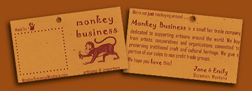 Monkey Business Hang Tag